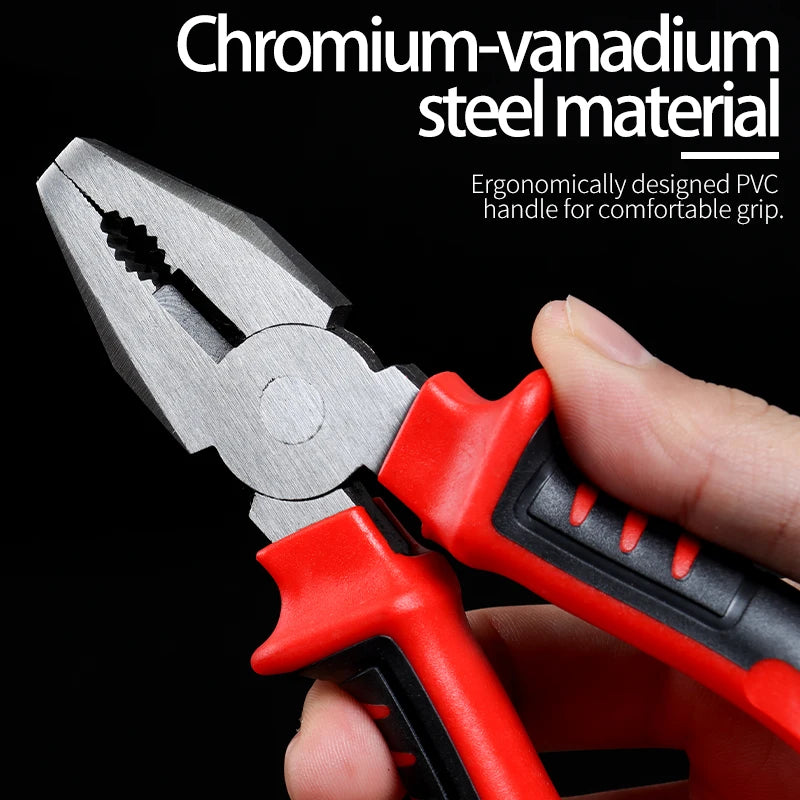 3-Piece Set of Wire Pliers, Diagonal Nose Pliers, Needle Nose Pliers, Industrial Grade Preferred Pliers, Durable Chromium Vanadium Steel, Suitable for Wire Cutting, Screwdriver, Etc