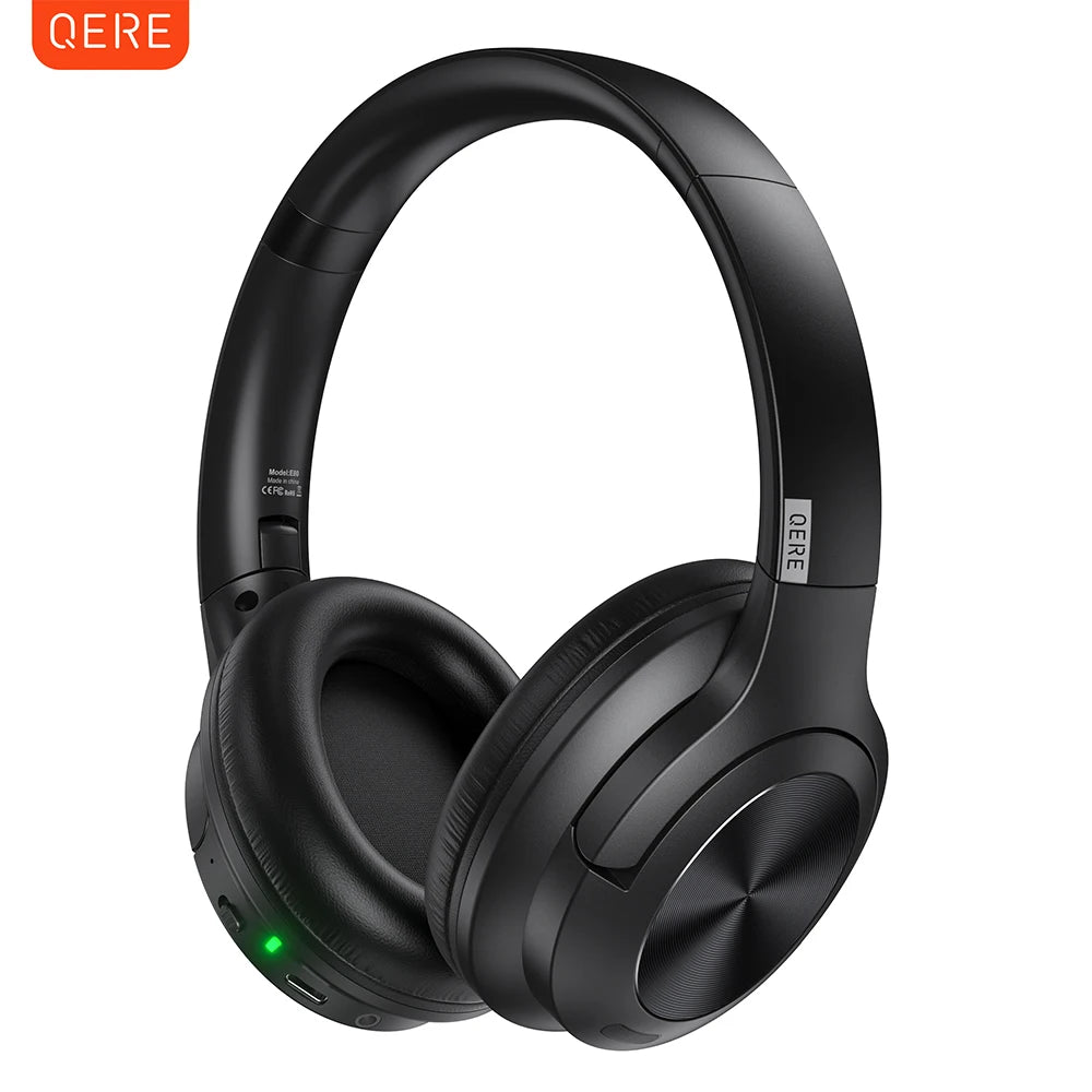 Wireless Bluetooth headset QERE E80 Earphone 5.3 ANC Noise Cancellation Hi-Res Audio