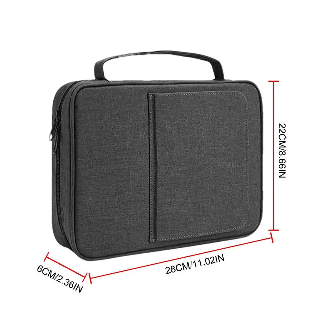 Large Bible Cover Book Holy Cover Case Carry Bag Waterproof Storage Bag Multiple Pockets Church Bag With Handle To Hold Pen Book