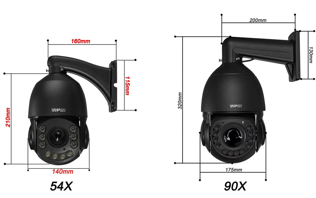 Max.512G Laser Infrared Metal Auto Tracking Cruise 8MP 4K 90X Optical Zoom 360° Audio POE PTZ Speed Dome Surveillance IP Camera