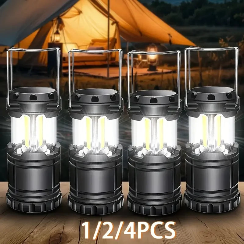 Tent Lamp LED Portable Lantern Telescopic Torch Camping Lamp Outdoor Waterproof Emergency Light Battery Powered