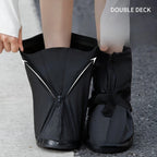 1Pair High Top Waterproof Shoe Covers Black Anti-Slip Reusable for Motorcycle Cycling Bike Men Women Overshoes PVC Protectors