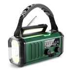 Emergency Solar Power Hand Crank Dynamo Generator 10000mAh Phone Charger Bank SOS AM/FM Weather Flashlight Radio Power Bank