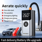 4 In 1 5000A Car Jump Starter 150PSI Air Pump 12V Battery Booster for 8.0L Gasoline and 6.0L Diesel Engines