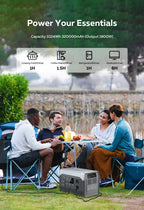 Ctolity generador de energía portatil XP1000 1800W Portable Power Station, 200W Solar Panel Opitional, Foldable Solar Generator
