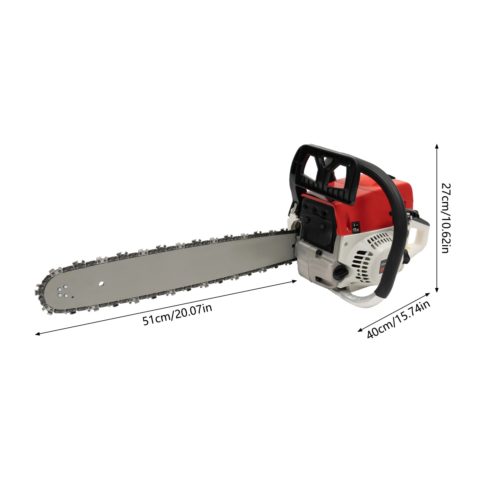 20inch/22inch Gas-powered Chainsaw, 2-Stroke 52CC Air-cooled Gasoline Chainsaw, Chainsaw Cutting Wood Gas Sawing, Chain Saw Set