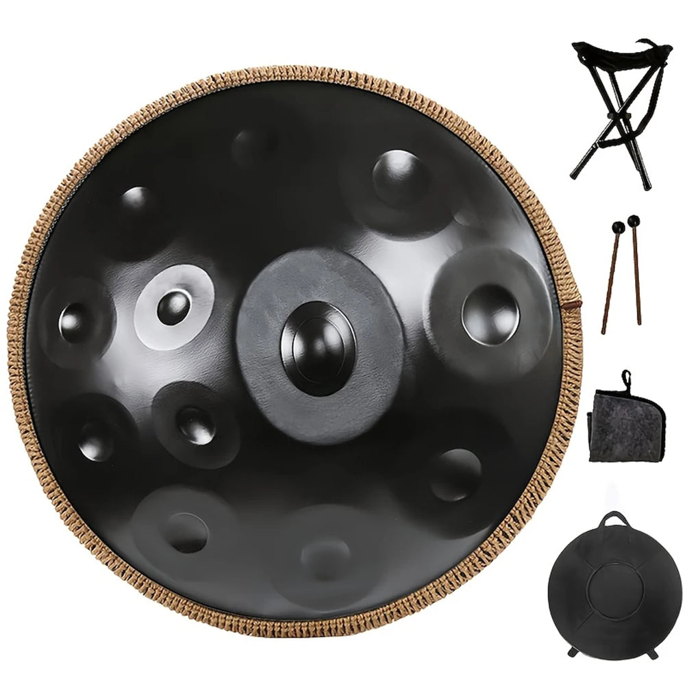 Handpan Drum 9/10/12 Notes D Minor 22 Inch Tambor Yoga Meditation Instrument Steel Tongue Drum Beginner Gift Music Drum Kurd