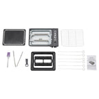 Butane Grill Stove Portable Camping Table Grill Outdoor Gas Stove Black with Grill Net For Picnic, Garden, Camping, Travel