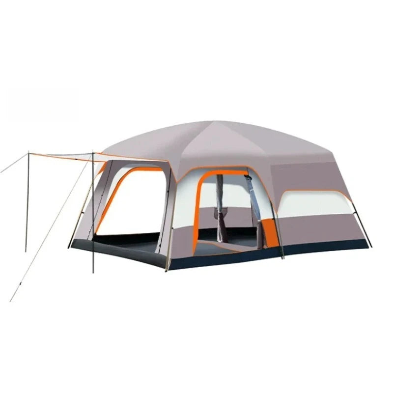 Outdoor Thick Rainproof Camping Tent, Travel 4-12P Double Layer Field, Luxury Large Camping Tent, 2 Bedrooms and 1 Hall 캠핑용품 땡처리