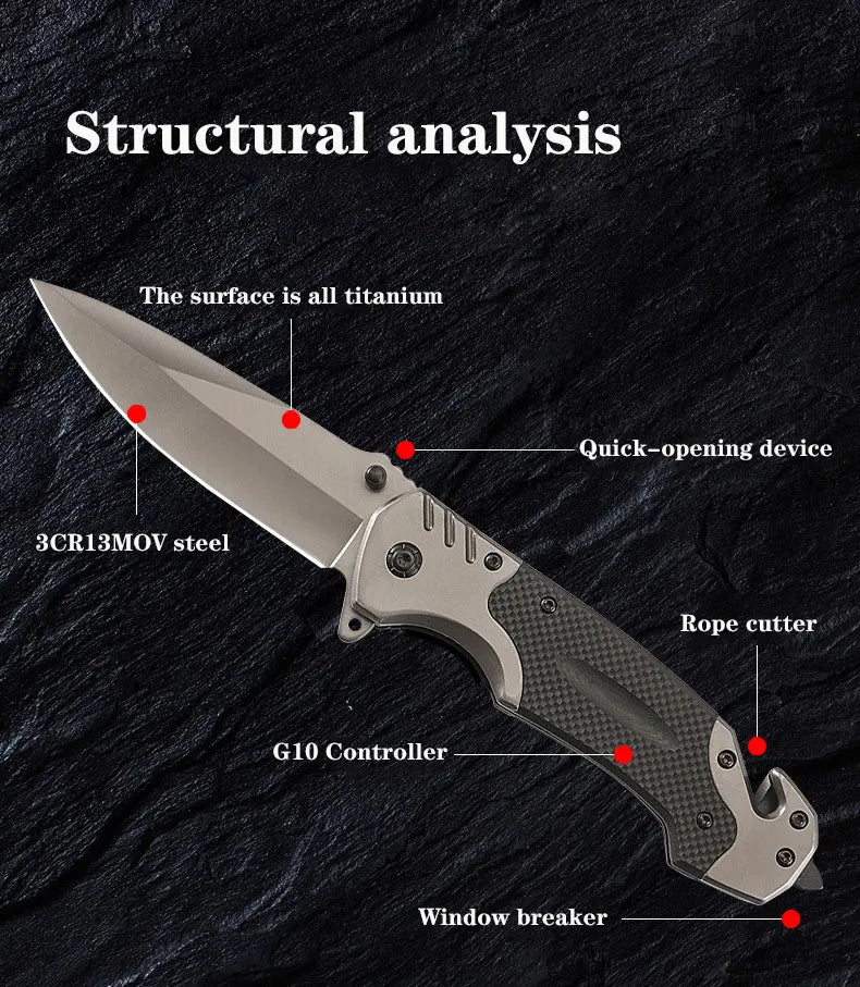 Camping Pocket Knife Outdoor Multifunctional Folding Knife Tactical Defense Knife Outdoor Survival Camping Sharp Knives