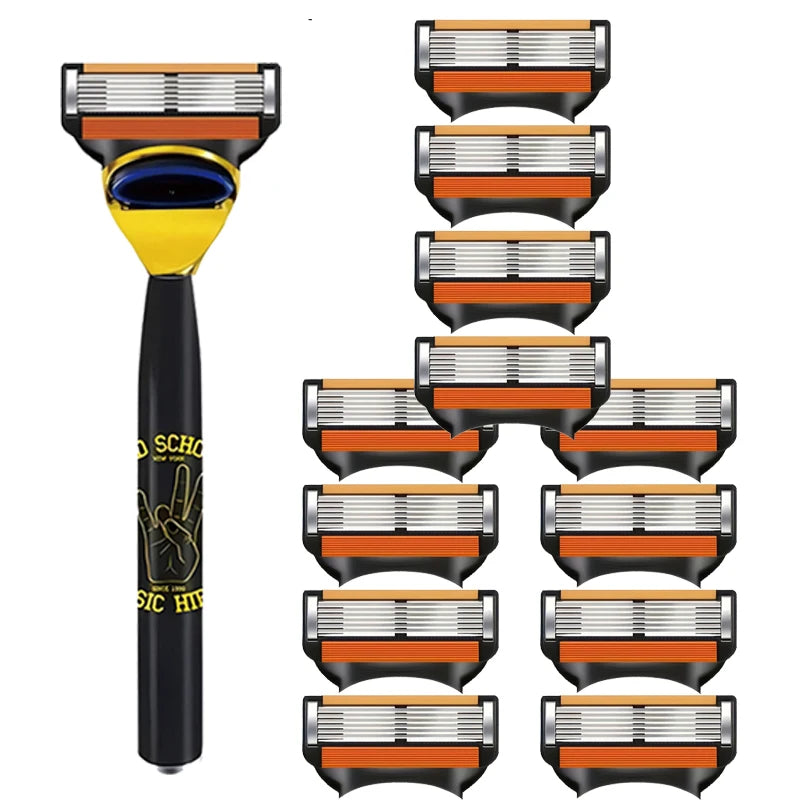 6-layer safety razor stainless steel progressive blade easy to shave men's shaving and women's hair removal shaving tools