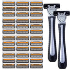 Metal Handle Manual Profession Face Care Beard 3-Layers Blade Safety Raze And Shaving Razor Stand Shaver Base For Man