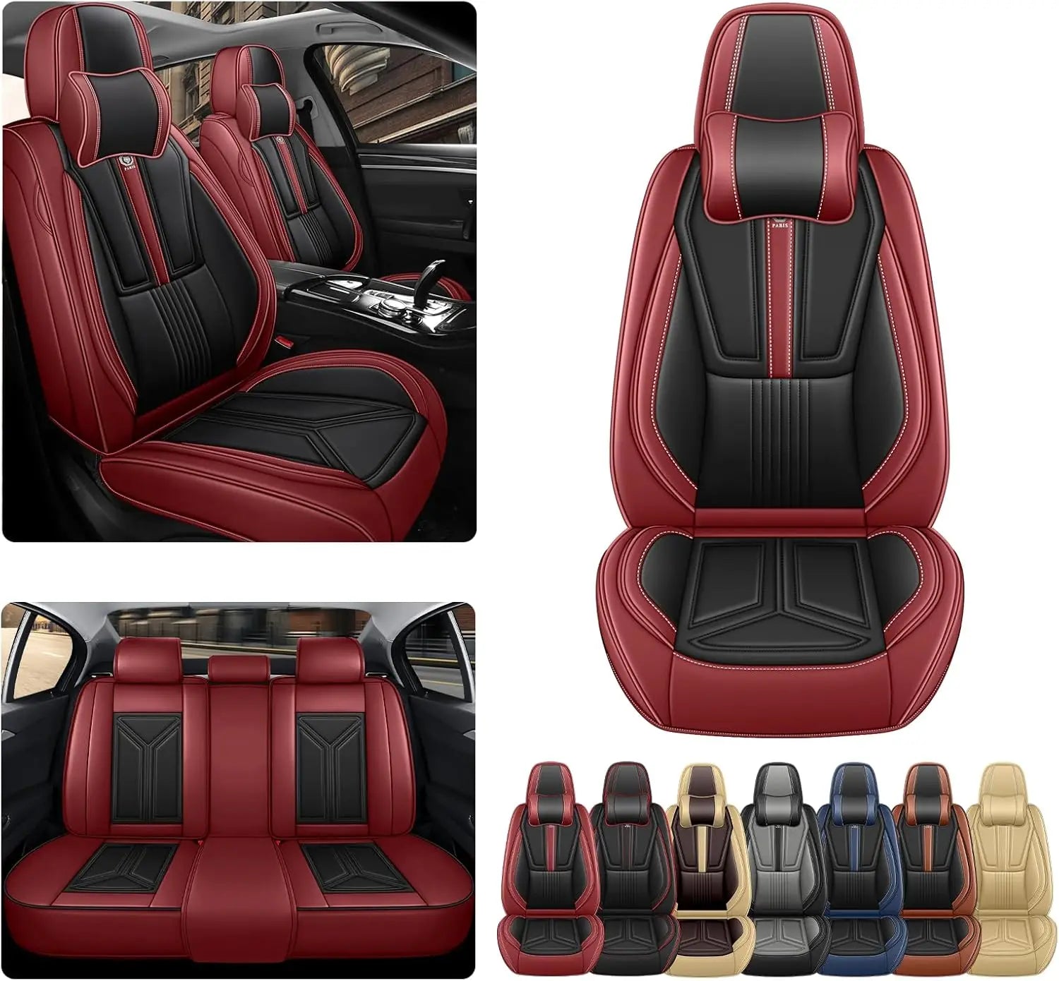 Car Seat Cover Full Set for Lexus RZ450e 2023-2025,Faux Leather Seat Cover for Car,Breathable Vehicle Cushions Cover Waterproof