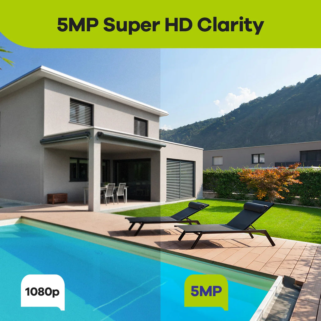 SANNCE 5MP POE Video Surveillance System Set 8CH 8MP NVR System CCTV Security Outdoor 5MP IP Cameras Surveillance Kit