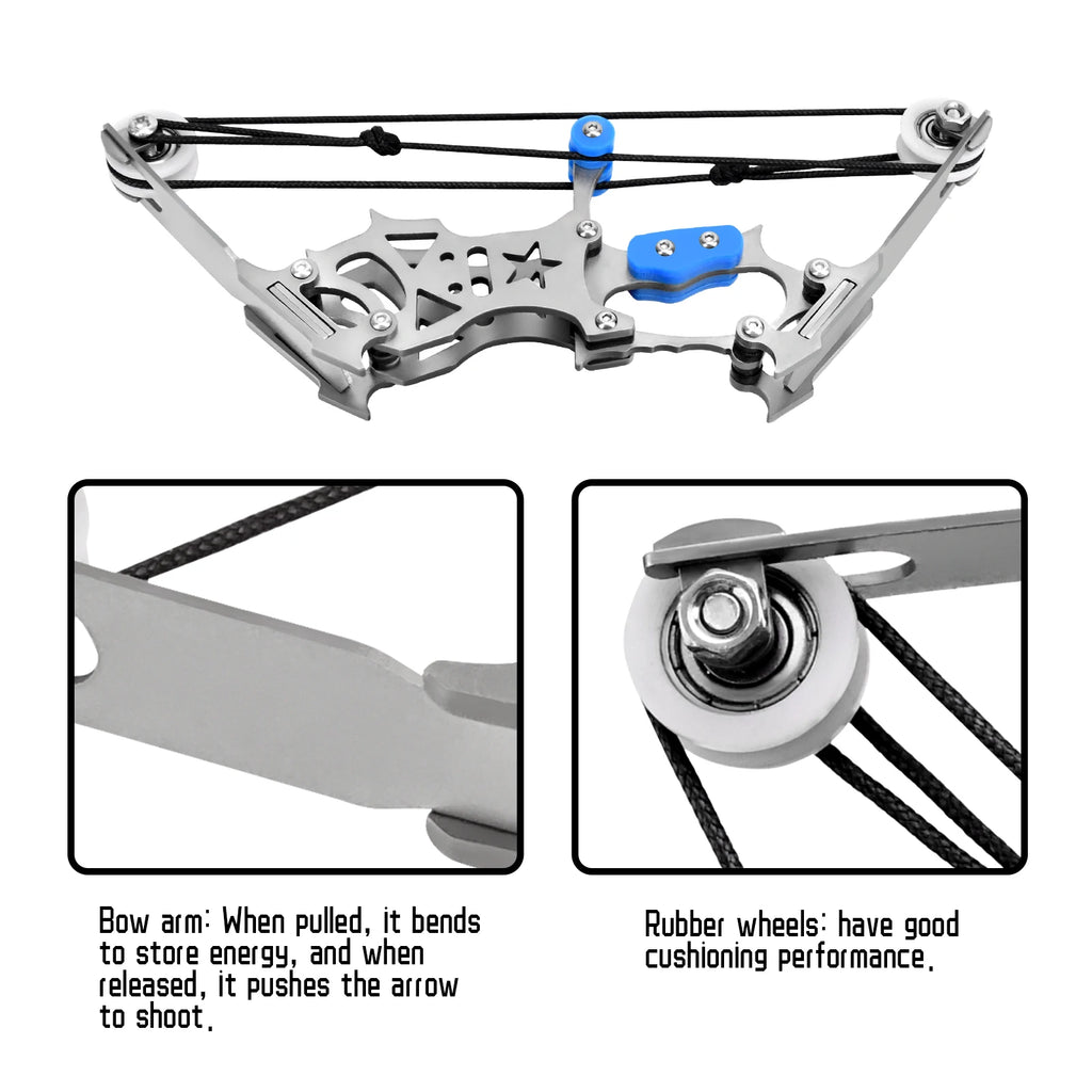 Mini Compound Bow and Arrows Set for Adults Teens Beginners Compact Archery Bow for Target Practice & Shooting Entertainment
