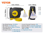 SucceBuy Retractable Extension Cord Reel 30FT Lighted Triple Tap Outlet 10 Amp Circuit Breaker 4.5FT Lead-in Cord Electrical Use