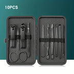 7/10/12/18/20/24PCS Set Professional Manicure Set Kits Stainless Steel Fingernail Toenail Clippers Set with Leather Portable