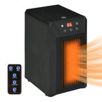 Portable Electric Space Heater 1500W Fast Heating Infrared Quartz Element Thermostat 3 Modes Remote 12h Timer