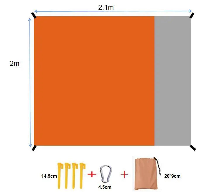 Beach Mat Outdoor Picnic Sandproof Waterproof Soft Comfortable Material Light Weight Portable for Beach Outdoor Travel Camping
