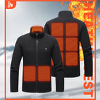 9 Heated Area Heated Jacket USB Charging Heated Insulated Jackets Waterproof Heated Zip Up Coat 3 Gear Temperature for Men Women
