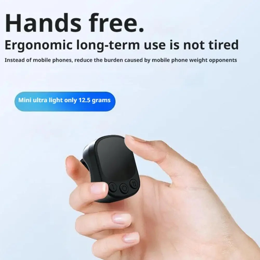 Wireless Bluetooth Ring Mouse With Touch Screen Remote Control Lightweight Tiktok YouTube Mini Air Mice For iOS Android Tablet