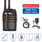 2PCS Baofeng 888SPLUS UHF 400-470MHz Portable Handheld Two-Way Radio Set 16 Channels 3-5km Ran Communication Cars Motorcycles