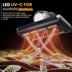 Mattress Vacuum BED CLEANER with UV-C LIGHT, 14kPa Suction, DUAL FILTERS & Dual Rollers, Furniture Handheld Vacuum