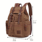 Vintage Canvas Backpack Unisex Trendy Practical Classic Canvas Durable
