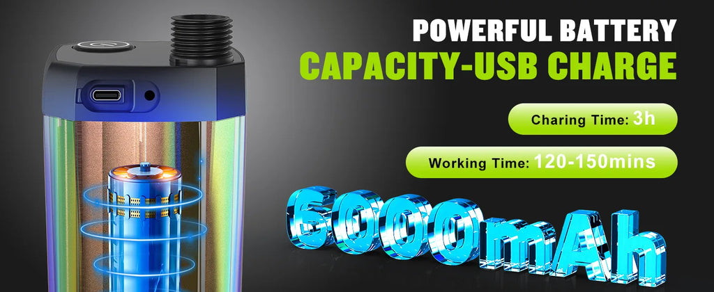 Portable Camping Shower Set Rechargeable Pump 6000mAh Outdoor Shower Kit with 20L Foldable Bag for Travel RV Garden Hiking