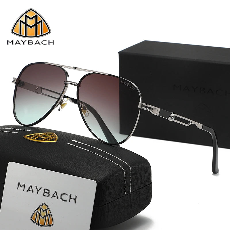 MAYBACH Sunglasses Luxury brand for Men and women Classic Sun Glasses High Quality Eyewears Pilot Goggle UV 400 Protection 527