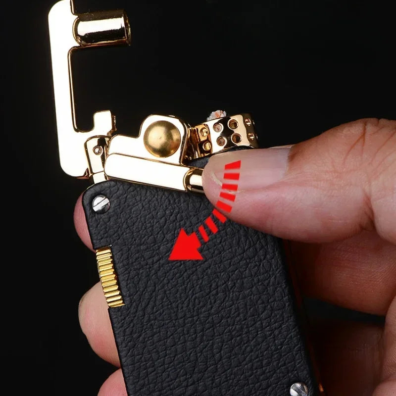 CHIEF Kerosene Lighter Light Luxury Rocker Ejection Ignition Mechanical Personalized Men's Business Gift Collectible
