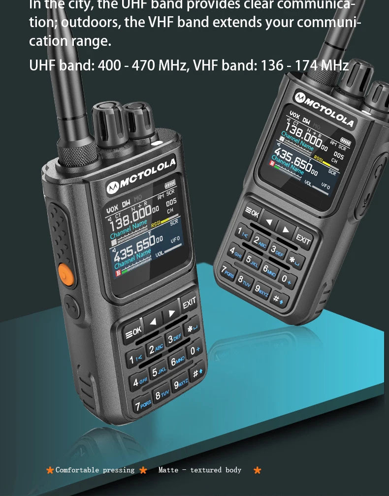 MOTOLOLA walkie talkie 15W multi band Bluetooth Programming Noise Reduction  AM FM amateur radio  Camping walkie talkie