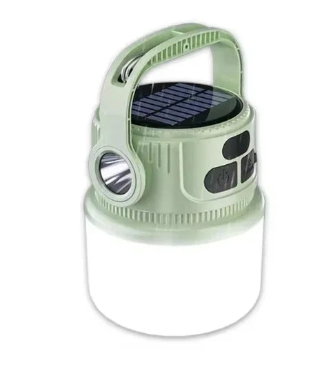 Portable LED Camping Flashlight Rechargeable LED Camping Solar Rechargeable Lantern Waterproof Outdoor Supplies Lightweight Tent