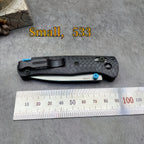 BM 535/533 Folding Knife with Shaft Lock - High Hardness S35V Blade Carbon Fiber Handle - Men Must Have Outdoor Men's Gift