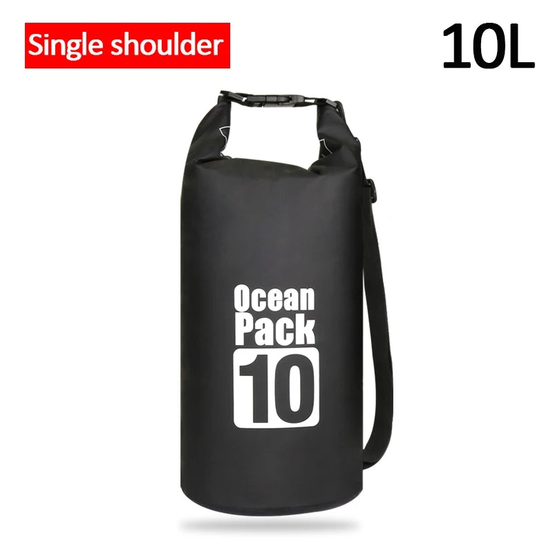 Outdoor PVC Waterproof Dry  Bag 5L 10L 20L 30L Outdoor Diving Foldable Storage Man Women Beach Swimming BaRafting Ocean Bag