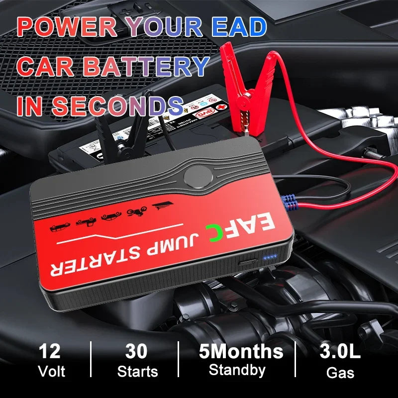 2000A Car Jump Starter Power Bank 12V Output Portable Emergency Start-up Charger 1200A for Cars Booster Battery Starting Device