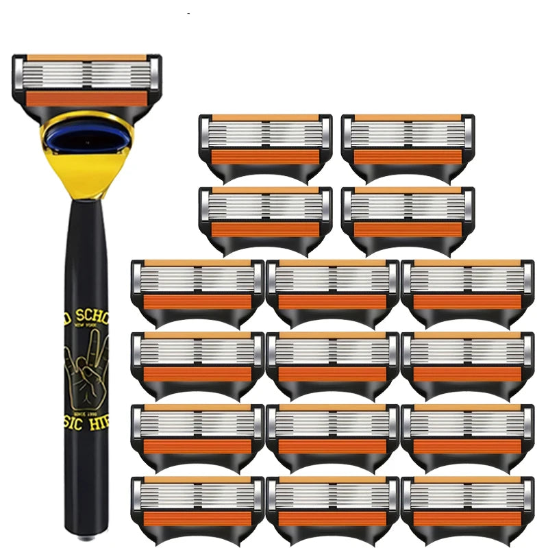 6-layer safety razor stainless steel progressive blade easy to shave men's shaving and women's hair removal shaving tools