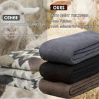 Men's Winter Velvet Snow Socks, 3-Pairs. Plush, warm & knitted for US 9-11. Perfect outdoor/work gift!