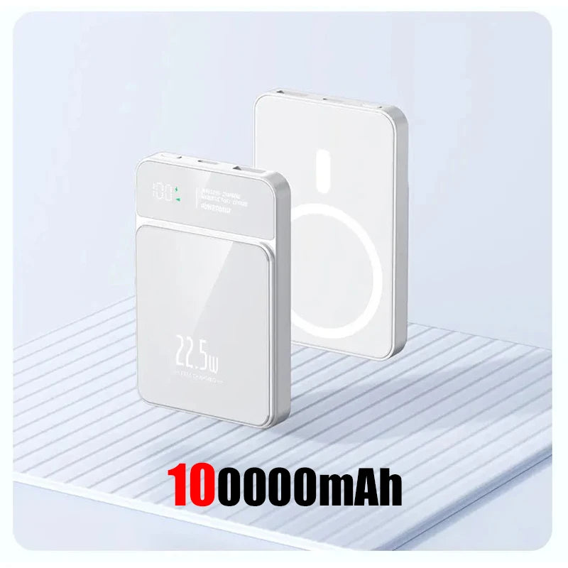 100000mAh Xiaomi Portable Magnetic Wireless Charging Mobile Power Support 22.5W Two-Way Fast Charging