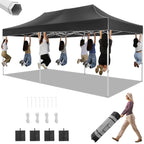 10x20 Heavy Duty Pop Up Canopy Tent for Parties Event Wedding Commercial Instant Canopy with Roller Bag, Party Tent Waterproof