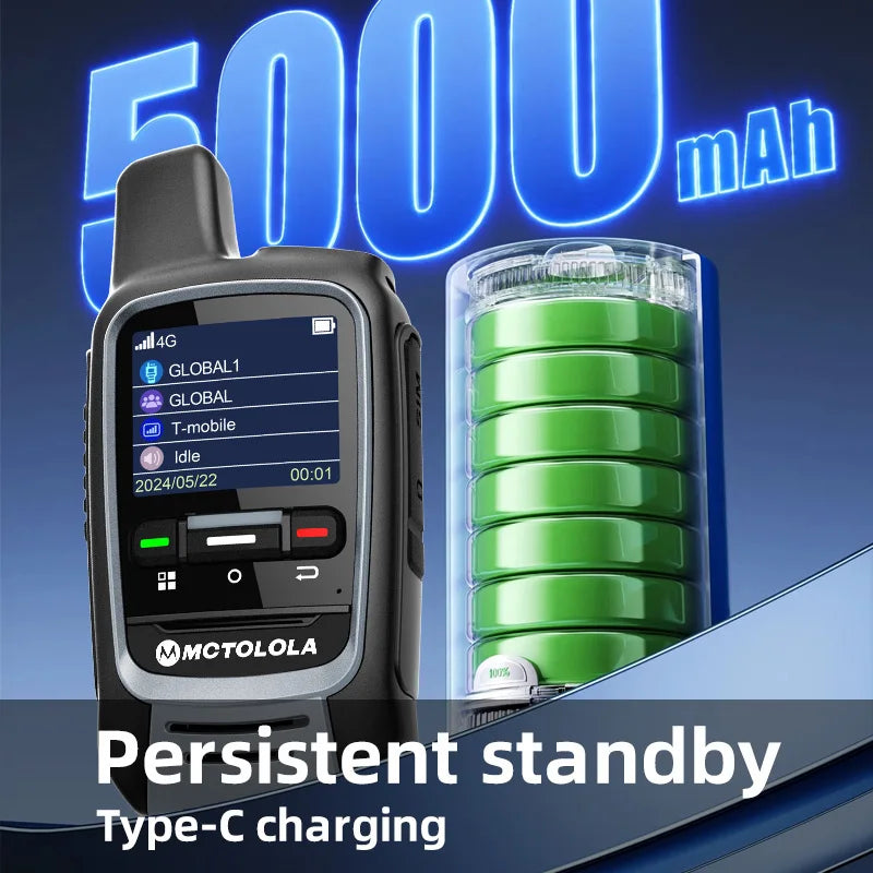 MOTOLOLA Global -4G/5G POC walkie talkie,Remote phone，global police civilian fleet Professional two-way radio (free)5000km