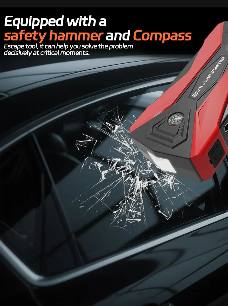 12V 60000mAh Car Jump Starter Digital Display Emergency Power Supply Portable Emergency Starter Car Battery Booster Power Bank