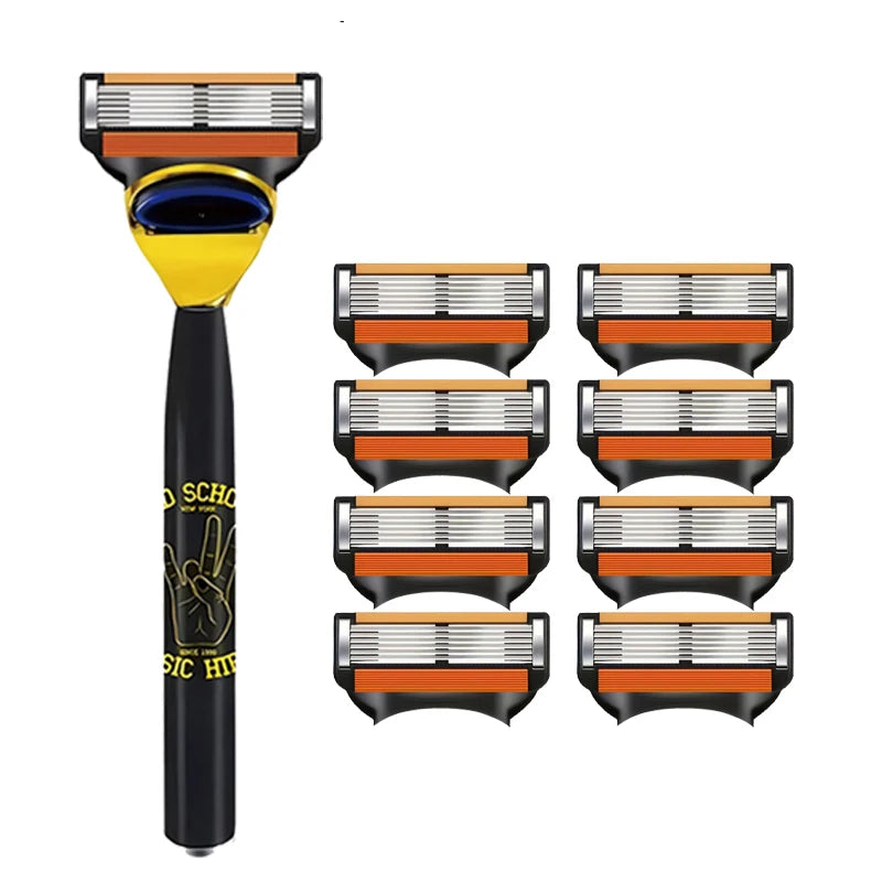 6-layer safety razor stainless steel progressive blade easy to shave men's shaving and women's hair removal shaving tools