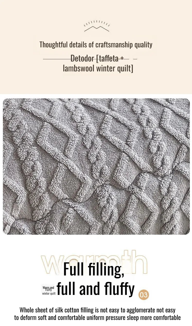 Comfortable double-sided velvet quilt core bedroom velvet thickened blanket home lamb fleece quilt warm quilt core comfortable