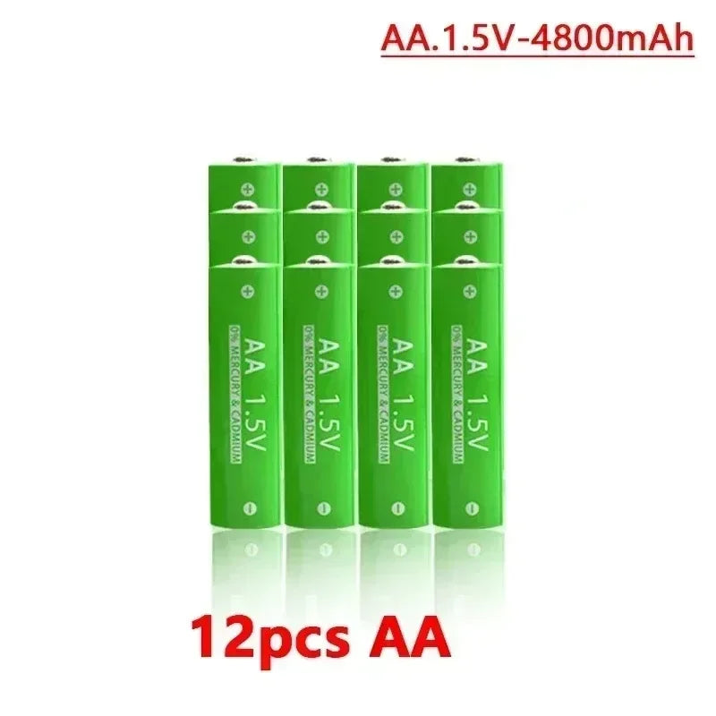 1.5V Rechargeable AA AAA 4.8-3.8Ah Battery For Torch Toys Clock MP3 Player Replace Ni-Mh Battery Delivery within 15-25 days