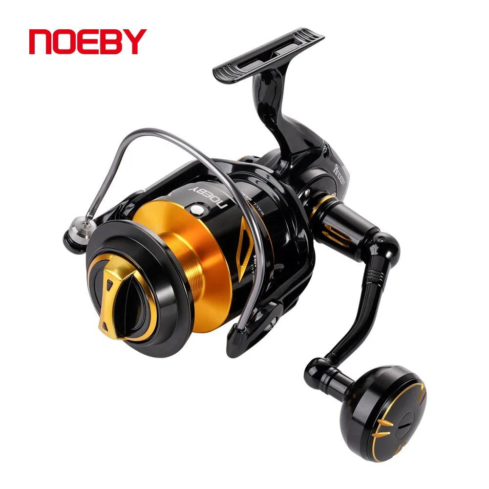 Noeby-Spinning Fishing Reel, Sealed Waterproof, Heavy Duty Sea Metal, Heavy Duty, 30kg Max Drag 4.11 Gear Ratio, 14000 20000