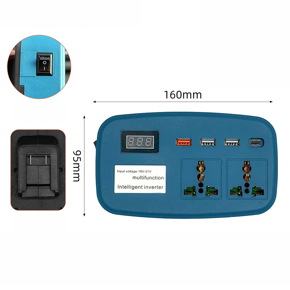 Lithium Battery Inverter DC18V/21V Direct Current Into 180V-220V Alternating Current Smart Charging Technology Battery Converts