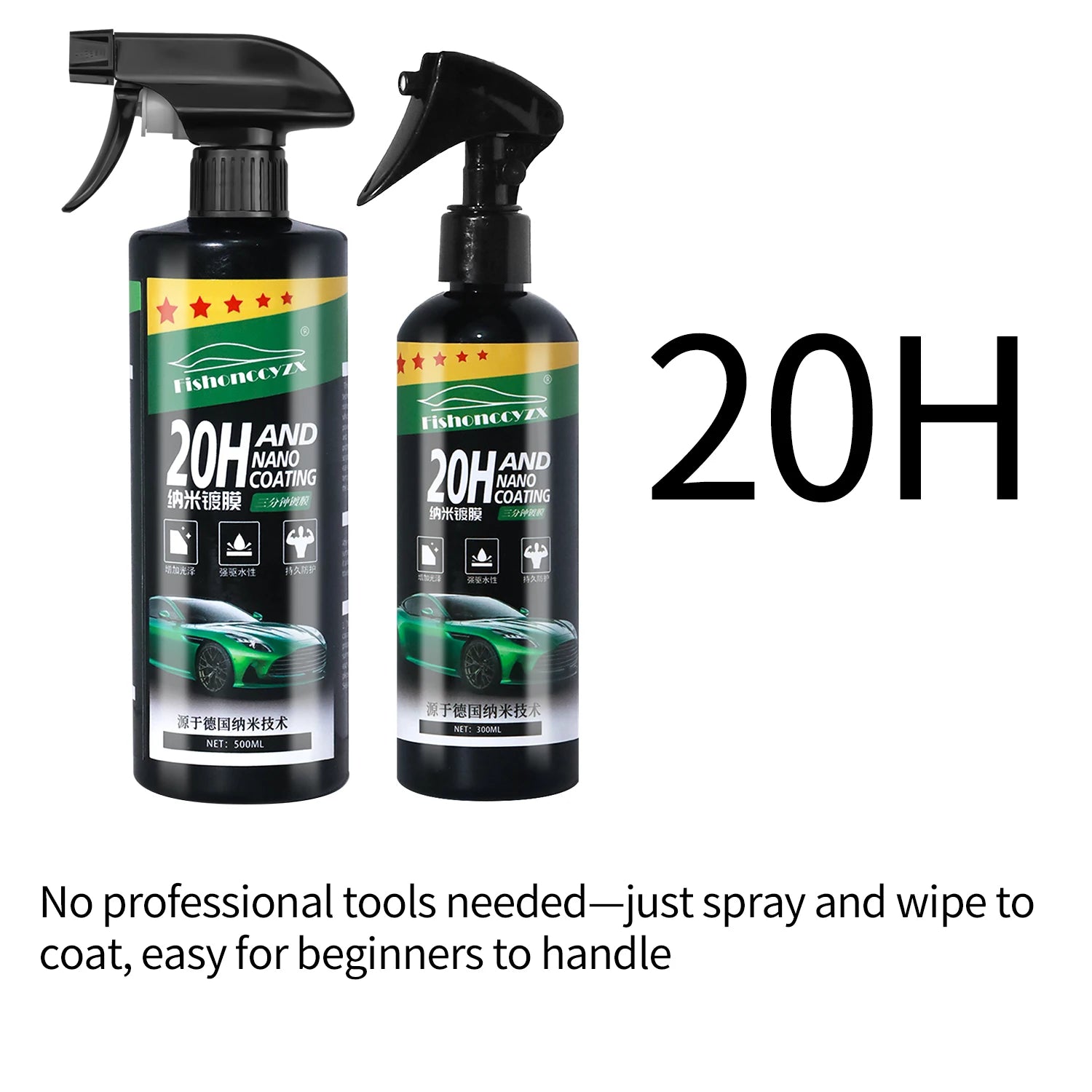 20H Nano Ceramic 500ml Car Coating Auto Detailing Products Liquid Spray Polish Wax Film Paint Care Protector Kit Accessories