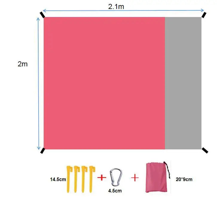 Beach Mat Outdoor Picnic Sandproof Waterproof Soft Comfortable Material Light Weight Portable for Beach Outdoor Travel Camping