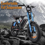 S8 Electric Bike for Adult, 1000W 20" Fat Tire 48V 17.5AH Removable Battery, Max 35-70 Miles Electric Motorcycle